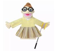LOMTRATS Burattini teatrali per bambini,include insegnante,poliziotto,pirata,detective,ecc.con bocche aperte mobili,perfetti per raccontare storie,insegnare,regali per festival,1 pezzo con joystick