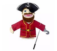 LOMTRATS Burattini teatrali per bambini,include insegnante,poliziotto,pirata,detective,ecc.con bocche aperte mobili,perfetti per raccontare storie,insegnare,regali per festival,1 pezzo con joystick