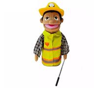 LOMTRATS Burattini teatrali per bambini,include insegnante,poliziotto,pirata,detective,ecc.con bocche aperte mobili,perfetti per raccontare storie,insegnare,regali per festival,1 pezzo con joystick