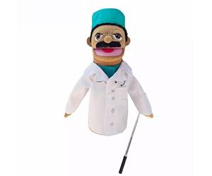 LOMTRATS Burattini teatrali per bambini,include insegnante,poliziotto,pirata,detective,ecc.con bocche aperte mobili,perfetti per raccontare storie,insegnare,regali per festival,1 pezzo con joystick