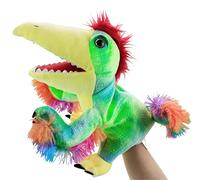 LOMTRATS Dinosauri Marionette a Mano per Bambini,Triceratopo e Tyrannosaurus Rex con Bocca Aperta,per Raccontare Storie,Insegnare,Regali di Compleanno