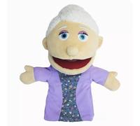 LOMTRATS Marionette a mano per bambini,Include nonno,nonna,papà,mamma,figlia,figlio con bocche aperte mobili,perfette per raccontare storie,insegnare,regali di compleanno,1Pcs