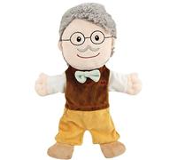 LOMTRATS Marionette a mano per bambini,Include nonno,nonna,papà,mamma,figlia,figlio con bocche aperte mobili,perfette per raccontare storie,insegnare,regali di compleanno,1Pcs