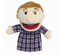 LOMTRATS Marionette a mano per bambini,Include nonno,nonna,papà,mamma,figlia,figlio con bocche aperte mobili,perfette per raccontare storie,insegnare,regali di compleanno,1Pcs