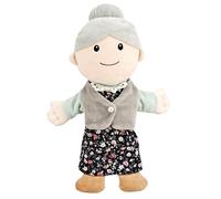 LOMTRATS Marionette a mano per bambini,Include nonno,nonna,papà,mamma,figlia,figlio con bocche aperte mobili,perfette per raccontare storie,insegnare,regali di compleanno,1Pcs