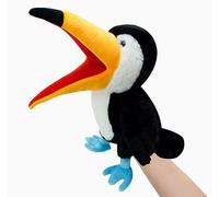 LOMTRATS Marionette a mano per uccelli per bambini,include pappagalli, pavoni, ecc. Con bocche aperte mobili, perfette per raccontare storie, insegnare, scuola materna, regali di compleanno