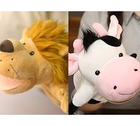 LOMTRATS Marionette per bambini, bambino piccolo contiene lupo, tigre, leone, scimmia e bocche aperte mobili, perfette per narrazione, insegnamento, in età prescolare e come regalo di compleanno