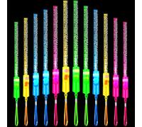 LOMUG 12 pezzi bastone incandescente in fibra di vetro, bastoni incandescenti accessori per feste, bastoni incandescenti colorati, bastone incandescente a LED, bastone incandescente nelle tenebre