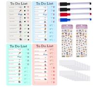 LOMUG Checklist Boards, Dry Erase To Do List Board Memo Checklist Board Board Lavagna Chore Chart per pianificazione, bambini senza logo o scrittura con carta bianca, pennarello per lavagna bianca