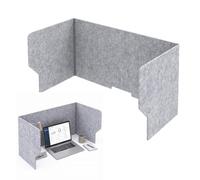 LOMUG Divisorio da scrivania in feltro, pieghevole, protezione dagli sguardi indiscreti, isolamento acustico, portatile, per scuola, ufficio, biblioteca, 120 x 40 cm, grigio