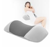 LOMUG Nova Spine Pro, cuscino ergonomico per mal di schiena, cuscino lombare in memory foam, cuscino lombare ortopedico per dormire, letto, divano, sedia, auto, grigio