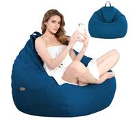 LOMUG Pouf XL per pouf da gioco, a forma di goccia (senza imbottitura), per adulti e bambini, per cameretta dei bambini, divano, animali morbidi, decorazione per esterni, 100 x 120 cm