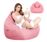 LOMUG Pouf XL per pouf da gioco, a forma di goccia (senza imbottitura), per adulti e bambini, per cameretta dei bambini, divano, animali morbidi, decorazione per esterni, 100 x 120 cm