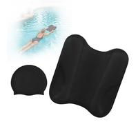 LOMUG Pull Kick - Tavola da nuoto per bambini e adulti, aiuto per l'allenamento, ottimizzazione della tecnologia e della posizione dell'acqua durante l'allenamento di nuoto, colore nero