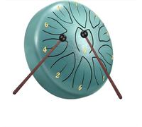 LOMUTY Steel Tongue Drum C Maggiore, 6 Pollici 15 cm 11 Note Handpan, Tamburo Lingua Acciaio per la Guarigione attraverso il Suono, Meditazione, Yoga, Rain Drum come Regalo, Blu