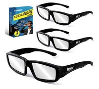 Lomvset Confezione da 3 occhiali Eclipse Solar, omologati ISO 12312-2 CE - 2026, occhiali in plastica per eclissi solare, sicuri, certificati, protezione premium UV/IR e infrarossi, per adulti e