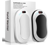 Lomvset Scaldamani Elettrico 10000 mAh USB Ricaricabile Scaldamani, 2 pz