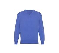 Lona Scott Men's Cashmere V Neck Blu Elettrico L