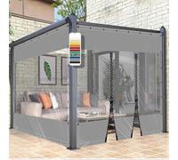 Lona Transparente Impermeable PVC Rinforzato 580g/m² 100% Impermeabile con Occhielli e Cerniera per Serra Terrazzo Piscina Giardino e Protezione Pioggia,04,Height:2 x Length:1.2m