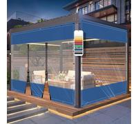 Lona Transparente Impermeable PVC Rinforzato 580g/m² 100% Impermeabile con Occhielli e Cerniera per Serra Terrazzo Piscina Giardino e Protezione Pioggia,01,Height:2 x Length:1.2m