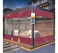 Lona Transparente Impermeable PVC Rinforzato 580g/m² 100% Impermeabile con Occhielli e Cerniera per Serra Terrazzo Piscina Giardino e Protezione Pioggia,10,Height:2 x Length:1.2m
