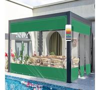 Lona Transparente Impermeable PVC Rinforzato 580g/m² 100% Impermeabile con Occhielli e Cerniera per Serra Terrazzo Piscina Giardino e Protezione Pioggia,05,Height:2 x Length:1.2m