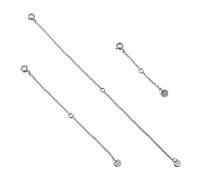 LONAGO 3PZ 925 Sterline D'argento Extender Collana Catene di Estensione del Braccialetto per la Creazione di Gioielli