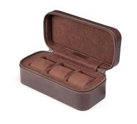 Londo Belmont - Scatola per orologi in vera pelle, elegante e resistente, custodia protettiva per orologi, organizer di alta qualità per collezionisti di uomini e donne (marrone)