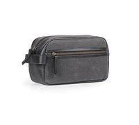 Londo Borsa da Viaggio in Vera Pelle, Borsetta da Bagno, Borsa per cosmetica Dopp Kit -Unisex