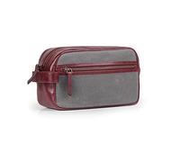 Londo Borsa da Viaggio in Vera Pelle, Borsetta da Bagno, Borsa per cosmetica Dopp Kit -Unisex