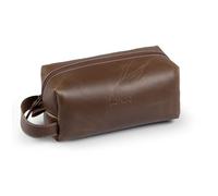 Londo Custodia in pelle per cosmetici e orologi da viaggio. Alta qualità, elegante e durevole, organizer protettivo per articoli da toeletta e accessori versatili, Marrone, Custodia per cosmetici in