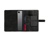 Londo Custodia in Vera Pelle per Tablet - Case per iPad Pro 12.9 con Due Scomparti per Carte e Portapenne/Apple Pencil in Pelle