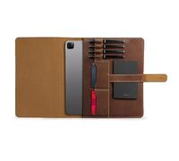 Londo Custodia in Vera Pelle per Tablet - Case per iPad Pro 12.9 con Due Scomparti per Carte e Portapenne/Apple Pencil in Pelle