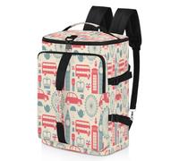 Londo Pattern Sport Duffel Zaino per uomo e donna, UK Londo Weekend Bag con scomparto per scarpe Tote Borsa per la notte 47,5L per sport, palestra, viaggi, Colore, 47.5L, Organizer per borse