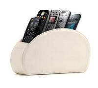 Londo Porta Telecomandi con 5 scomparti - Per contenere telecomandi di TV, stereo, decoder, DVD, Blu-Ray - in Pelle con fodera interna in suede. Adatto per salotto o camera da letto