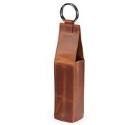 Londo Portabottiglia di Vino in Vera Pelle - Elegante e Resistente Porta Vino per Viaggi, Picnic e Regali
