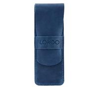 Londo Portapenne in Pelle, Astuccio per Penne e Matite, Design Classico, 17.5 x 6 x 1 cm - Blu