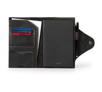 Londo Portfolio in Vera Pelle con Blocco Note e Chiusura a Scatto, per Affari, Ufficio e Viaggi - Cartella Elegante e Funzionale in Pelle di Alta Qualità