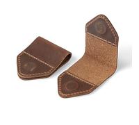 Londo Segnalibri in Vera Pelle (Set 2) - Fatto a Mano - Pelle Pieno Fiore - Elegante & Resistente - Marrone Chiaro