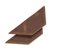 Londo Segnalibri in Vera Pelle (Set 2) - Fatto a Mano - Pelle Pieno Fiore - Elegante & Resistente - Marrone Chiaro