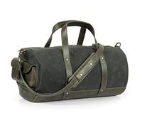 Londo Top Grain Canvas & Leather Duffel Bag - Borsa da Viaggio Elegante e Resistente per Affari, Weekend, Palestra e Bagaglio a Mano