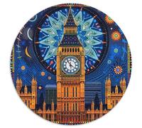 London 1000 Piece Round Puzzle for Adults And Kids Natural Scenery Geometric Pretty Color Challenge 1000pcs (67.5x67.5cm)