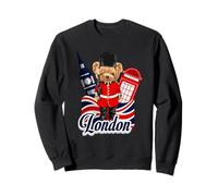 London Bear Guard Big Ben Red Phone Booth Union Jack UK Felpa