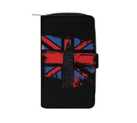 London Big Ben British Union Jack Flag Womens PU Leather Wallet Long Purse Clutch Organizer per Ufficio Viaggio