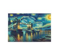 London Bridge - Puzzle in legno con notte stellata, 1000 pezzi, 75 x 40 cm