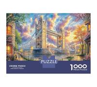 London Bridge Scene Puzzle Decompressione Intellettuale 1000 Pezzi The Dawn Tower Bridge Puzzle Intrattenimento Creativo Per Adulti E Bambini 52x38cm/1000pcs