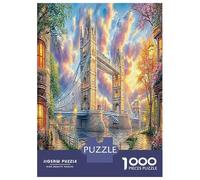London Bridge Scene Puzzle Gioco Di Abilità 1000 Pezzi The Dawn Tower Bridge Puzzle Intrattenimento Creativo Per Adulti Ragazzi Bambini 70x50cm/1000pcs