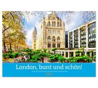 London, bunt und schön (Wandkalender 2027 DIN A4 quer), CALVENDO Monatskalender