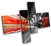 London Bus Red City MULTI TELA parete arte foto stampa