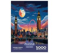 London Cityscape Puzzle Impossibili 1000Pcs Decorazione Per La Casa. Rilassamento E Intelligence Per Adulti E Bambini Da 12 Anni 70x50cm/1000pcs